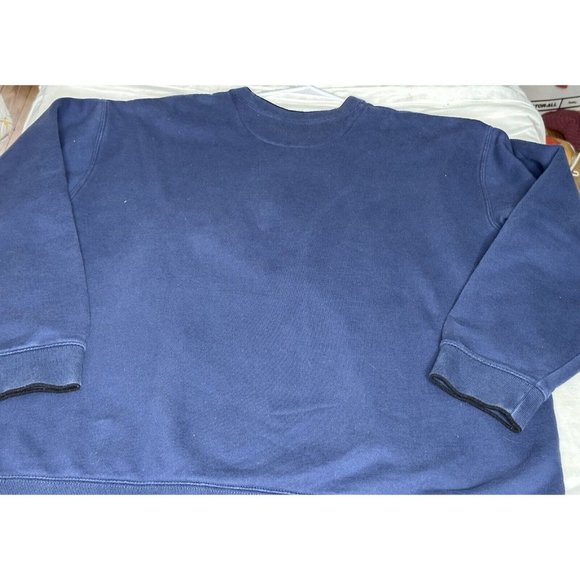 Croft & Barrow Eagle American Flag Crew Sweatshirt Mens Blue Workwear Quilting - Picture 6 of 12